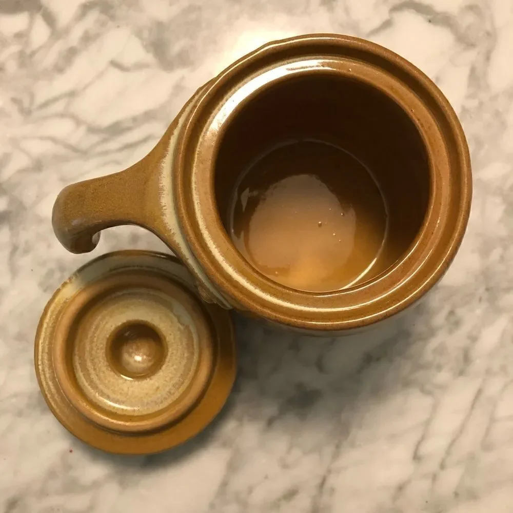 Vintage Frankoma Plainsman Barrel Sugar Bowl